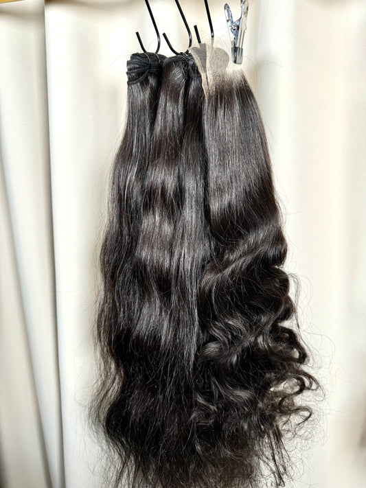 3 Raw Indonesian Bundle + 5x5 Closure Deal